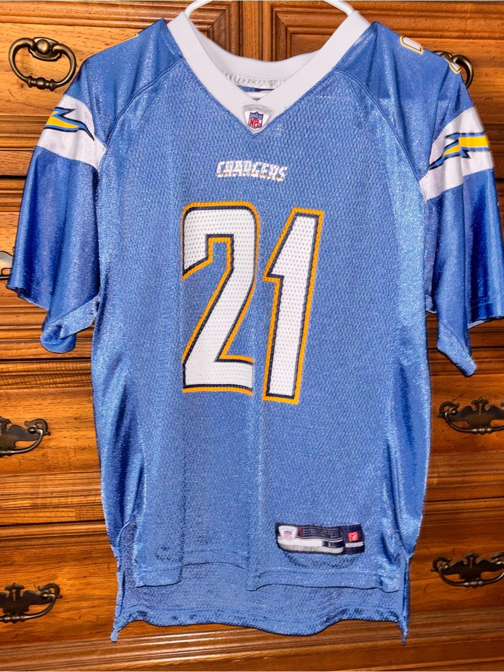 NFL San Diego Chargers #21 LaDainian Tomlinson youth 14/16 blue jersey